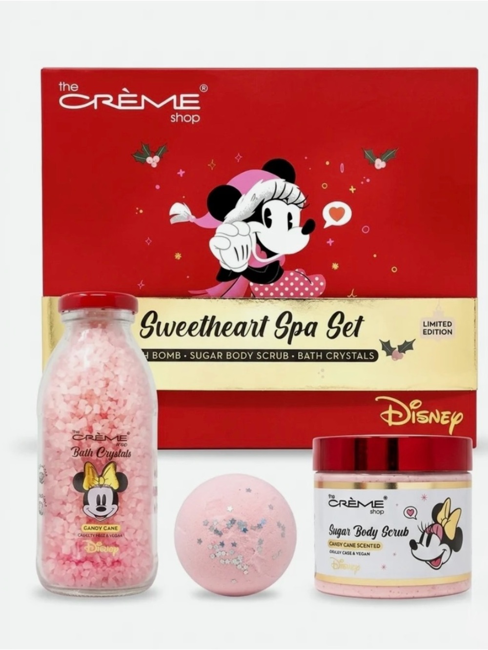 The Crème Shop Sweetheart Gift Set — Red Candy Cane Scent